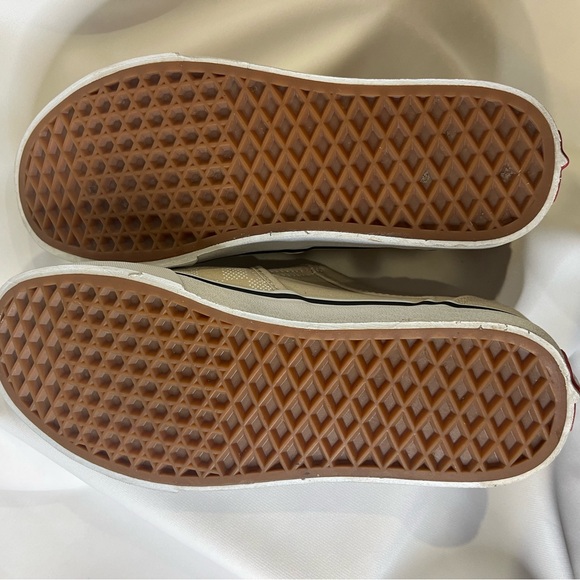 Vans Asher Cream and White Checkered Slip-Ons - Picture 3 of 6